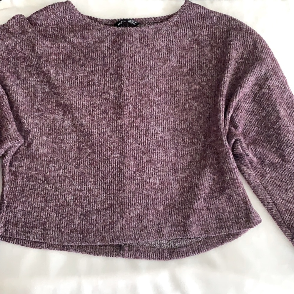 Loose long sleeve crop top.